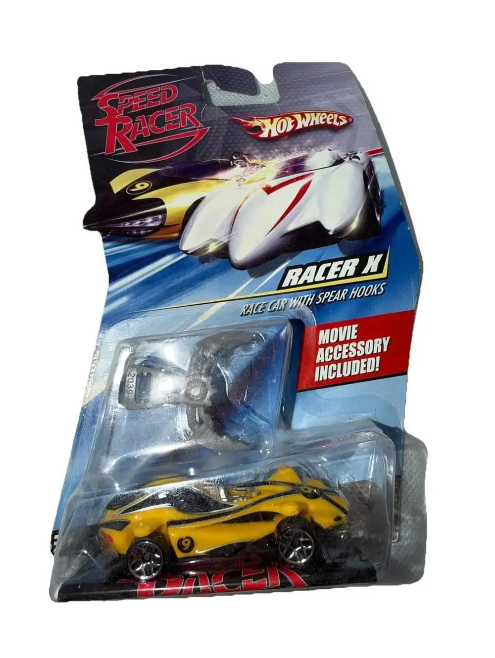 Hot Wheels Speed Racer Racer X Race Car W/ Spear Hooks Movie Accessory Included